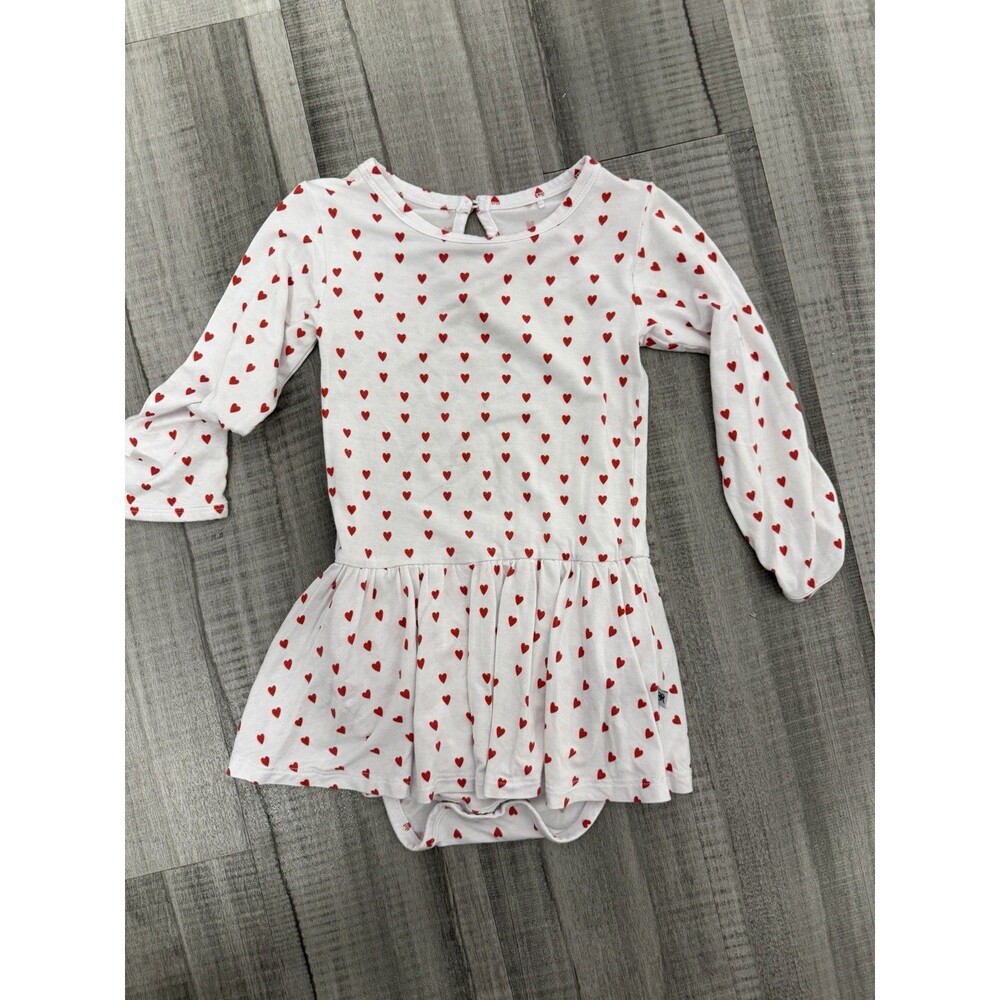 Bums And Roses 2t Bamboo Heart Valentines Skirted One piece